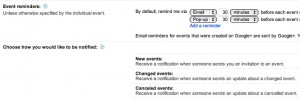 Need a Blogging Calendar? Try notification options on Google.