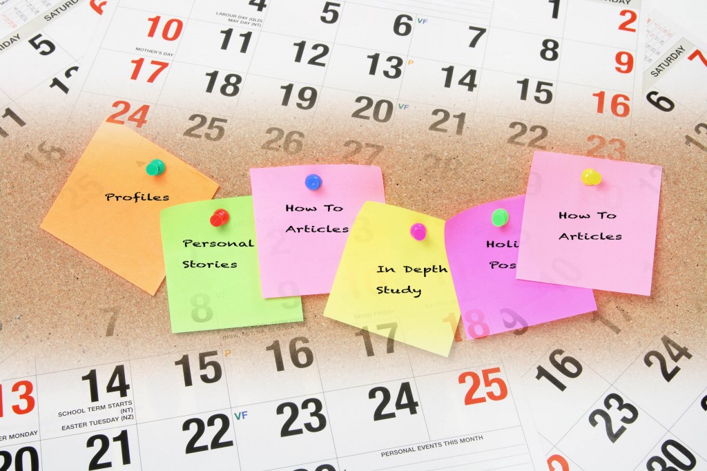 Blogging calendar gets you 100% original website content